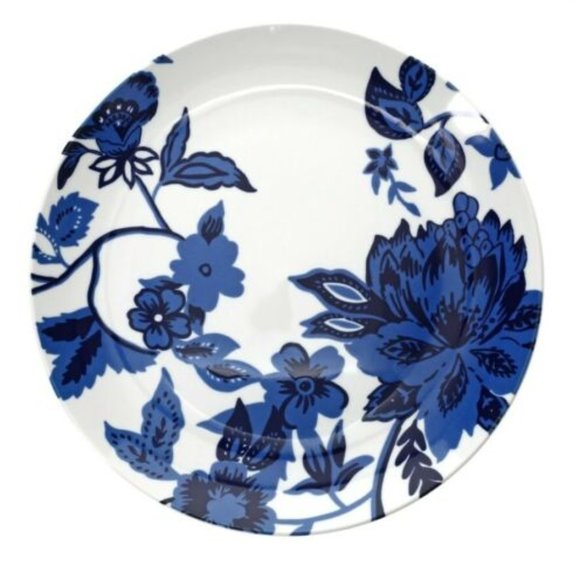 (4) Lot Royal Norfolk Royal Blue Navy Blue White Floral Salad/Dessert Plates NEW - Picture 5 of 16